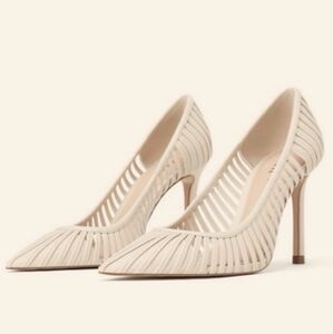 Zara strappy high heeled pumps